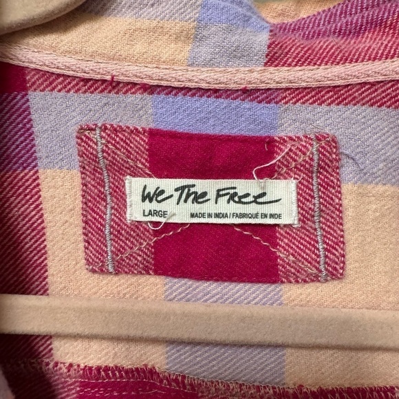 FREE PEOPLE We The Free Izzie Cargo Shirt - Red Large - Picture 5 of 8